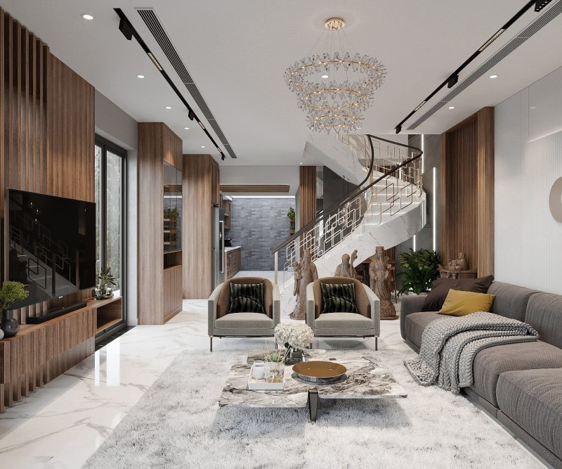 Mẫu thiết kế nội thất nhà phố hiện đại
