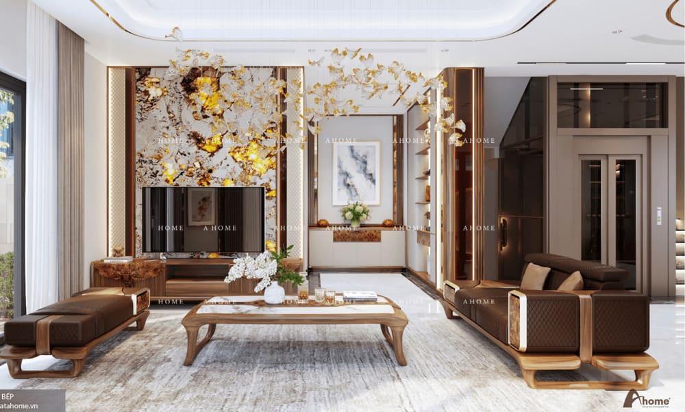 Mẫu thiết kế nội thất nhà phố luxury