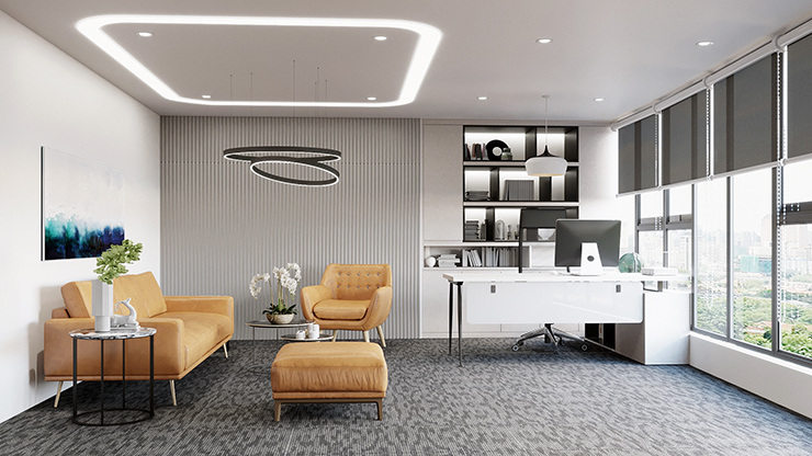 Mẫu thiết kế phòng làm việc 20m²