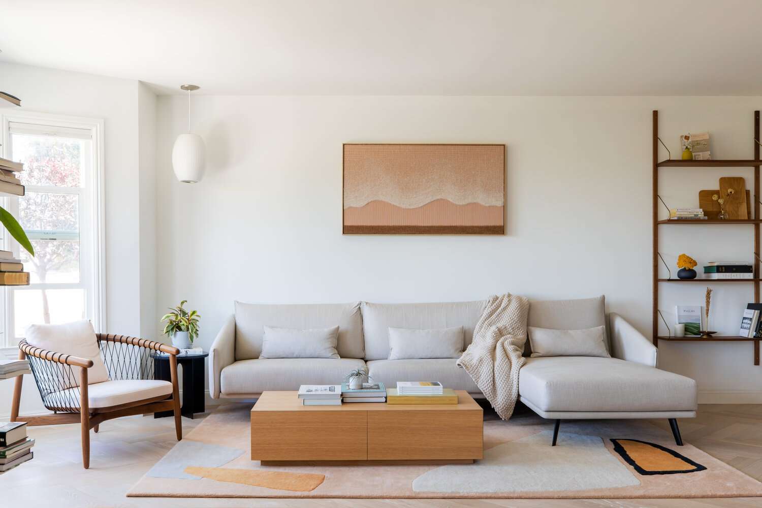 Thiết kế phòng khách 20m2 cho nhà ống - Mẫu 3