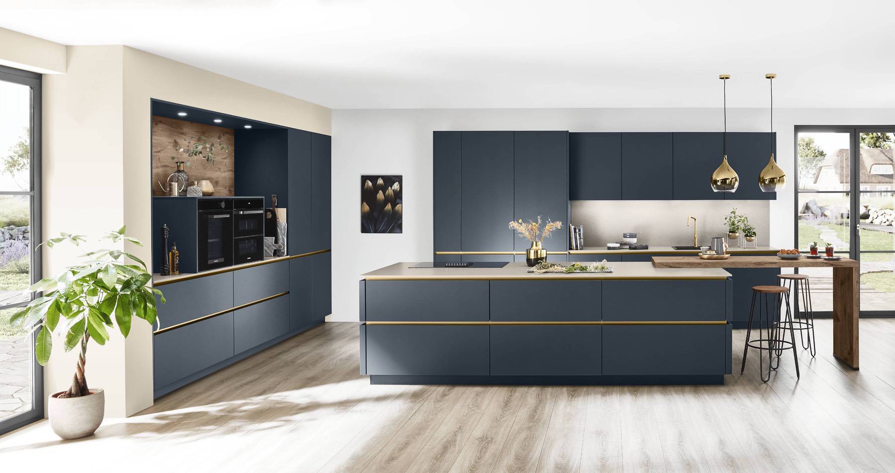 Thiết kế phòng bếp 20m2 với đảo bếp lớn