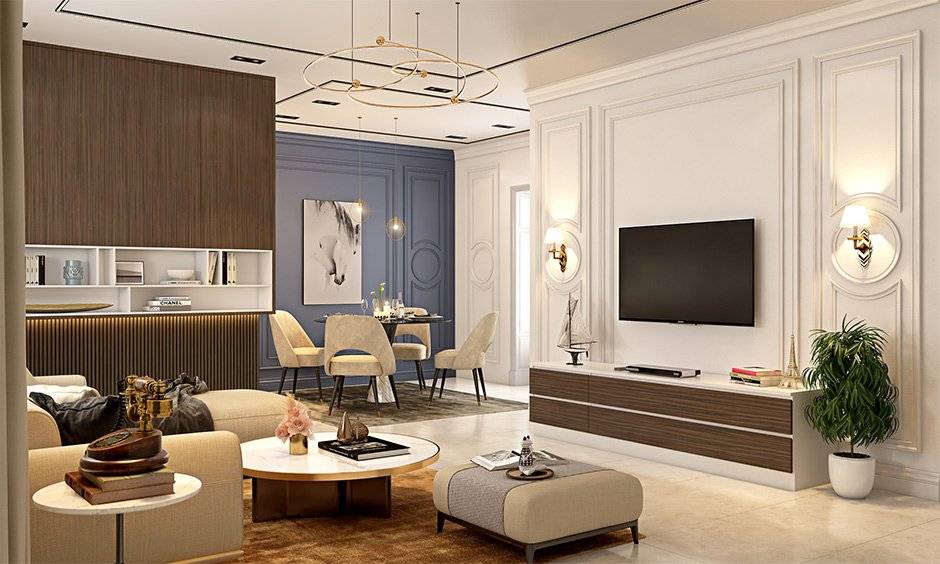 Thiết Kế Nội Thất Phòng Khách Lớn (Trên 25m²)