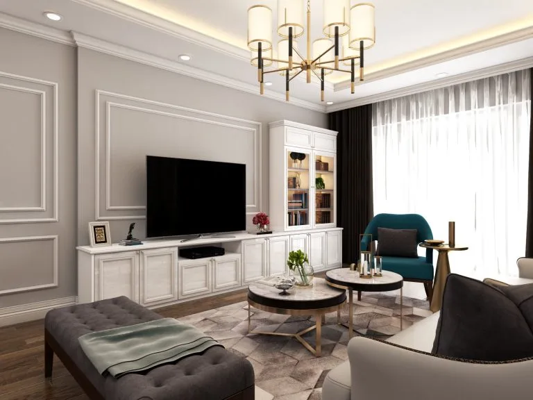 Thiết kế nội thất phòng khách – xử lý tường