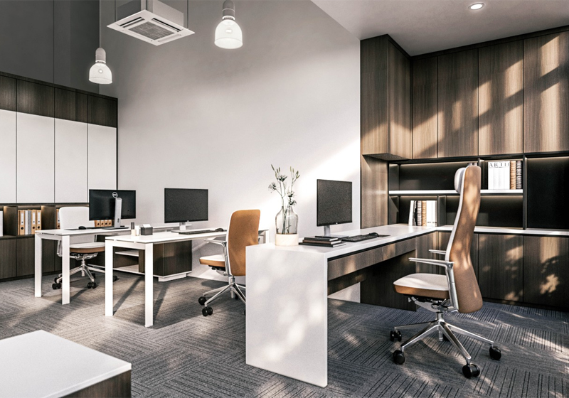 Thiết kế nội thất văn phòng hiện đại 10m²