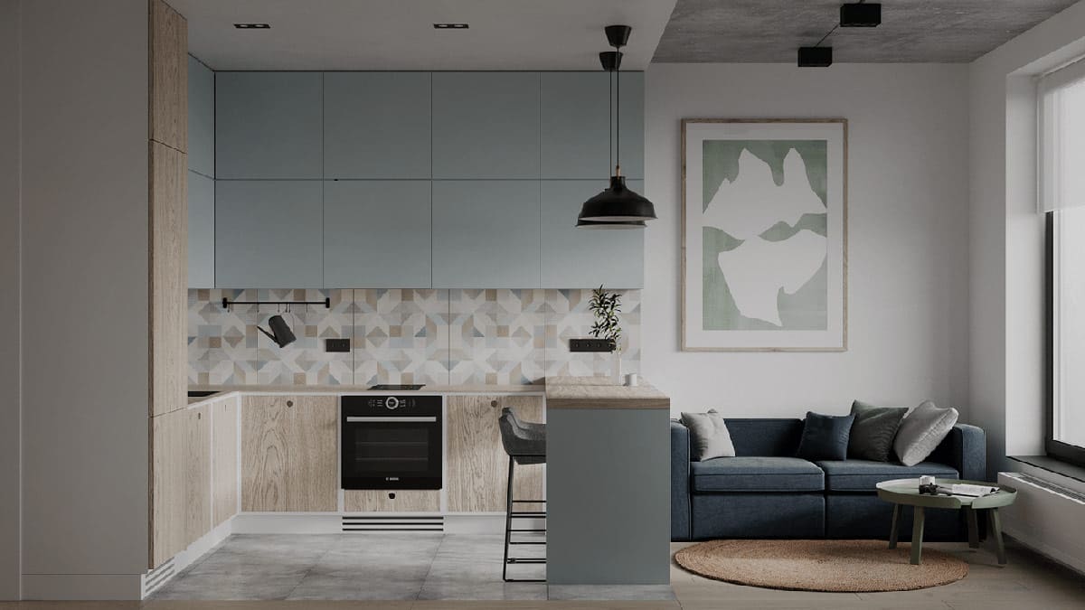 12+ Mẫu Thiết Kế Nội Thất Căn Hộ 46m2 Đầy Đủ Tiện Nghi