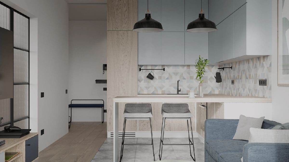 Đặc điểm nổi bật của thiết kế nội thất căn hộ 46m2