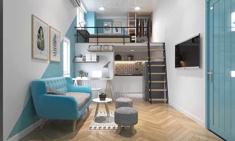 Đặc điểm nổi bật của thiết kế nội thất căn hộ mini 20m2