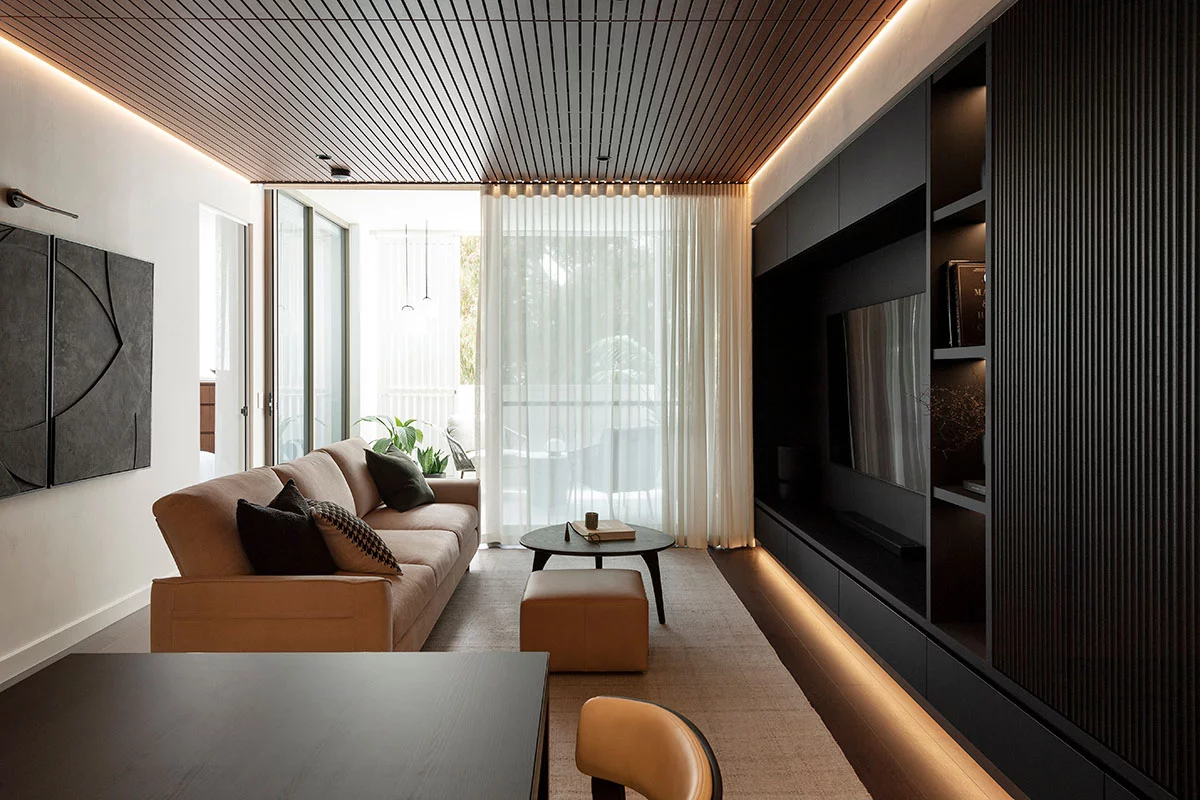 Thiết kế nội thất phòng khách căn hộ 38m2