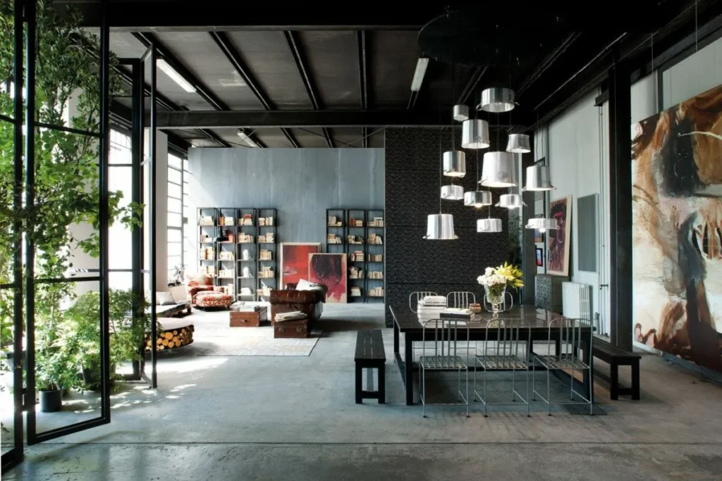 Mẫu thiết kế nội thất chung cư 90m2 phong cách Công Nghiệp