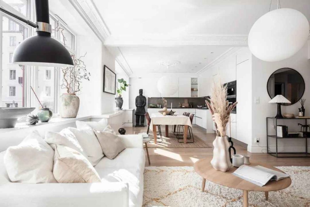 Mẫu thiết kế nội thất phòng khách chung cư 87m2