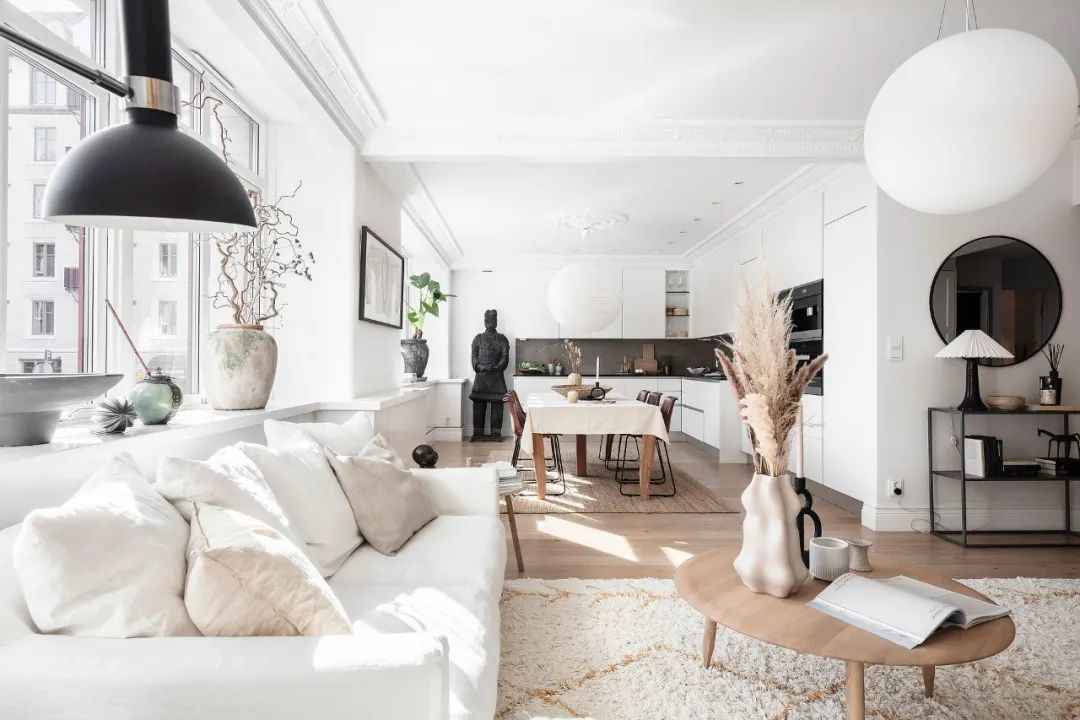 Thiết kế phòng khách liền bếp 30m2 phong cách Hiện Đại