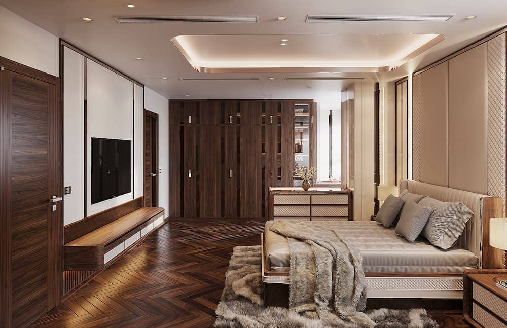 TOP 15+ Mẫu Thiết Kế Phòng Ngủ 50m2 Sang Trọng & Hiện Đại 2025