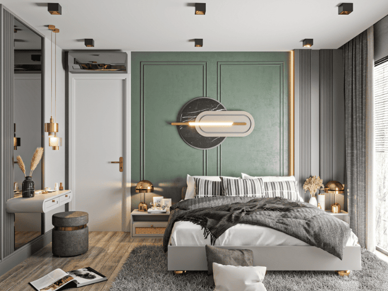 Thiết kế phòng ngủ 18m2 có nhà vệ sinh