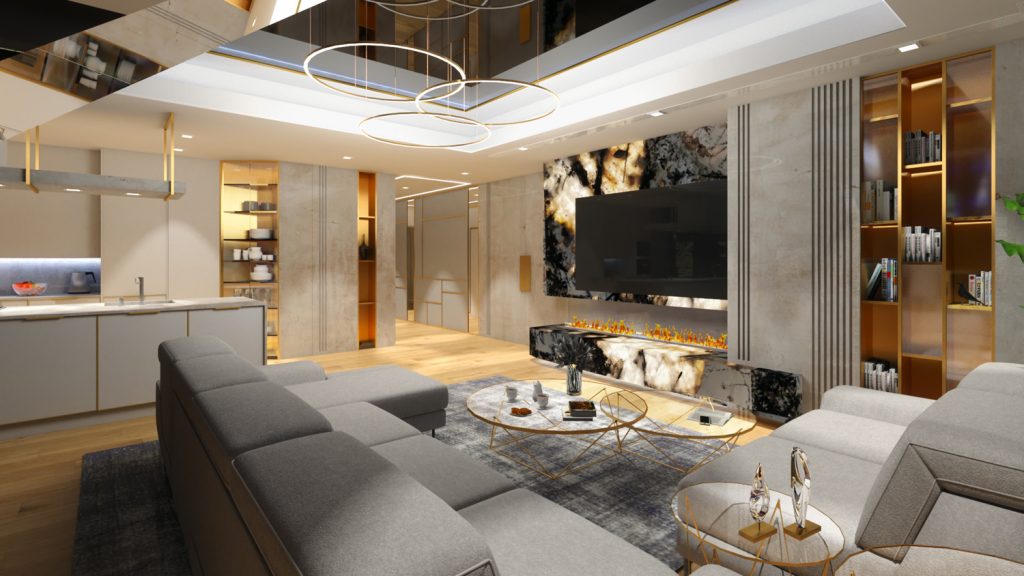 Thiết kế nội thất căn hộ 120m2 theo phong cách Hiện Đại