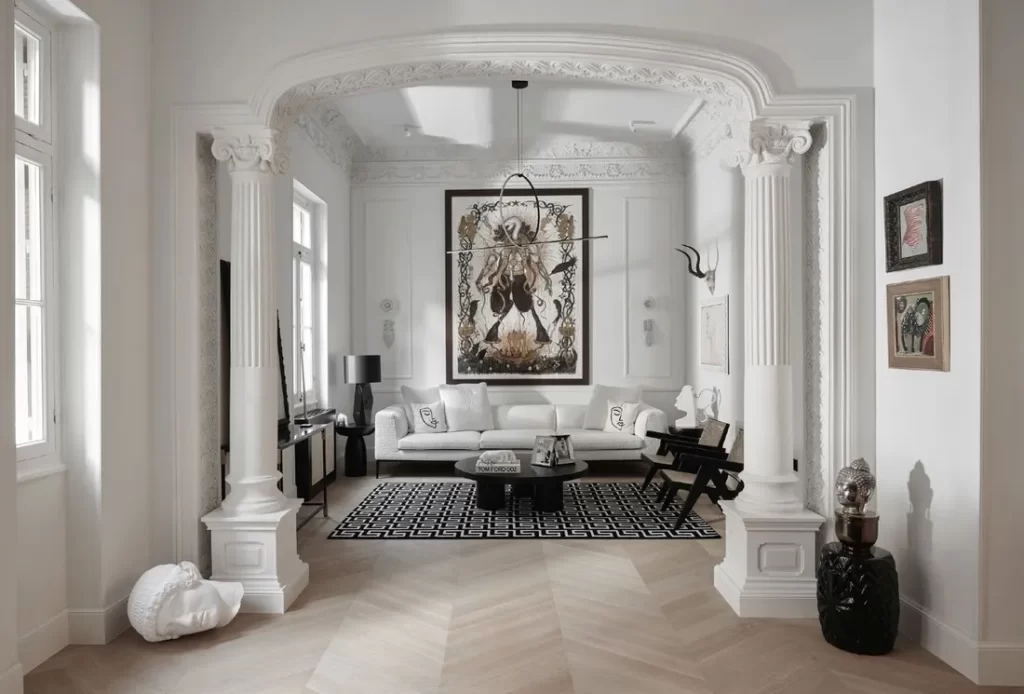 Thiết kế nội thất căn hộ 120m2 theo phong cách Tân Cổ Điển