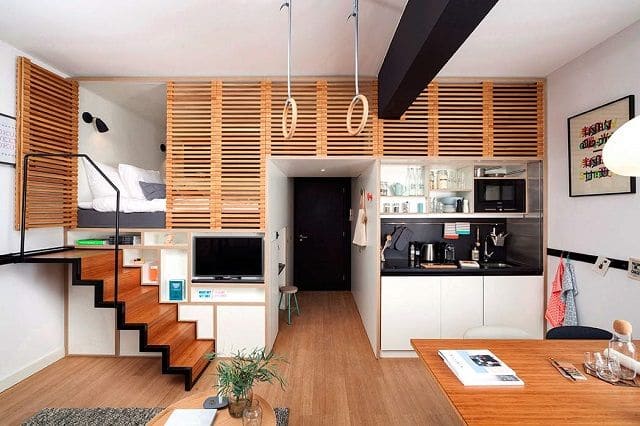 Thiết kế nội thất căn hộ 25m2 phong cách Hiện Đại