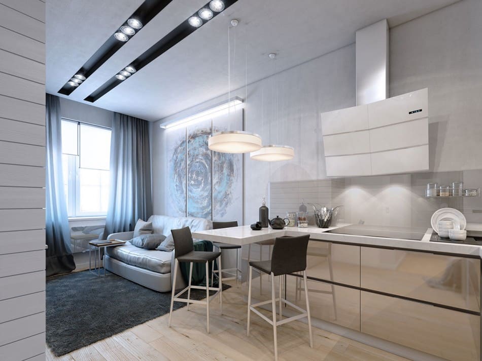 Thiết kế nội thất căn hộ 35m2 phong cách Tối Giản