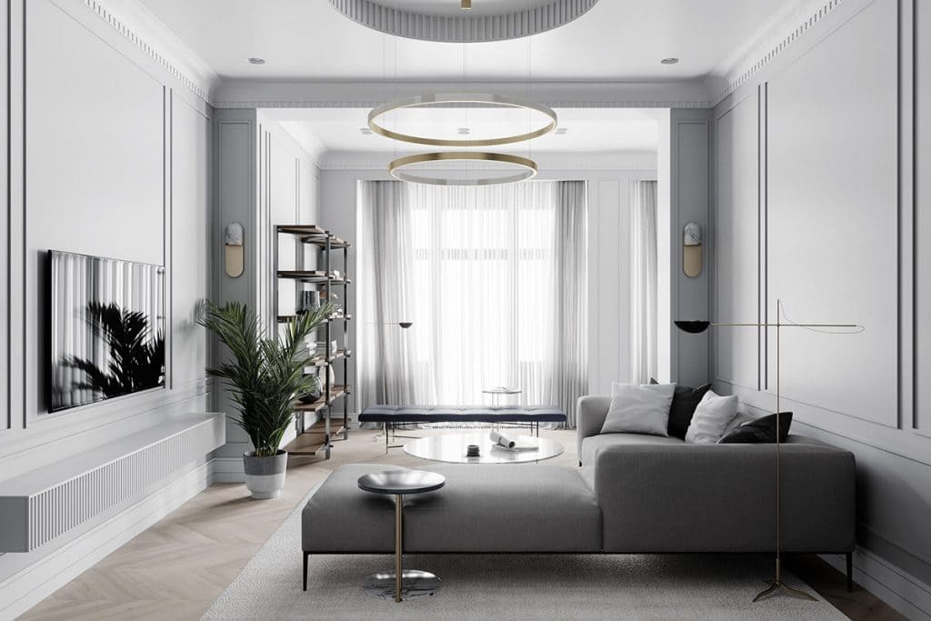 Thiết kế nội thất căn hộ 36m2 phong cách Metallic