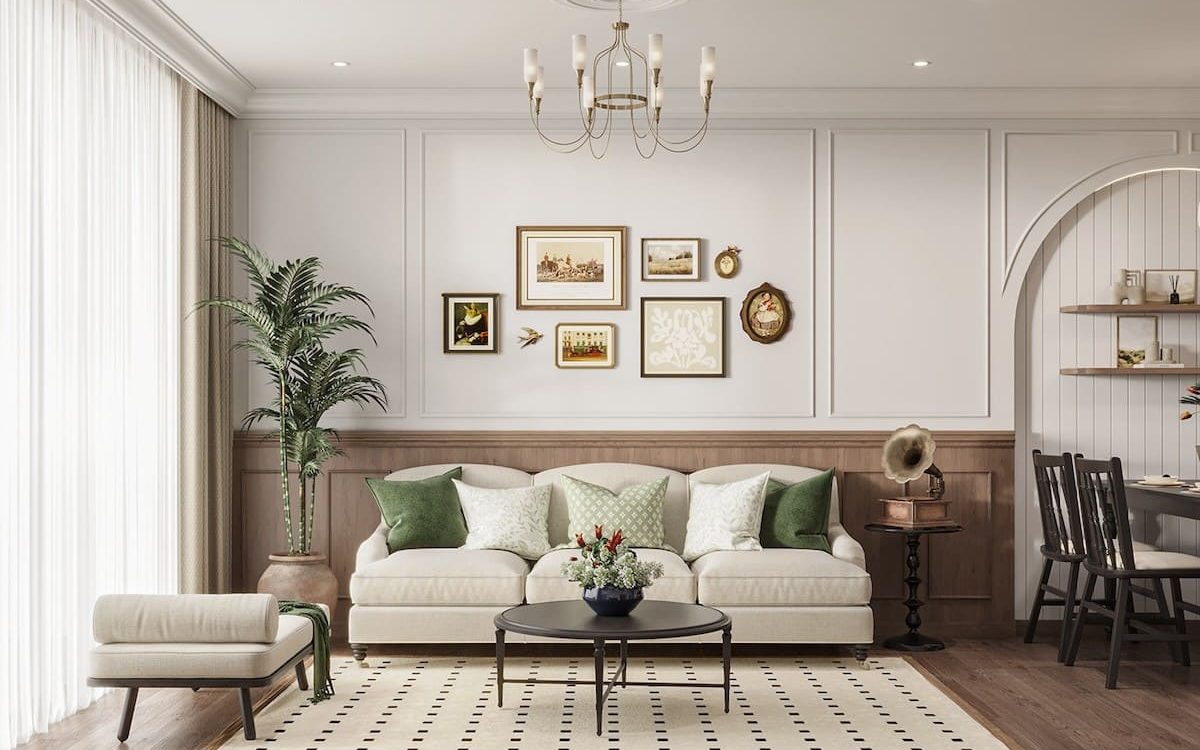 Thiết kế nội thất căn hộ 36m2 phong cách Mid-Century