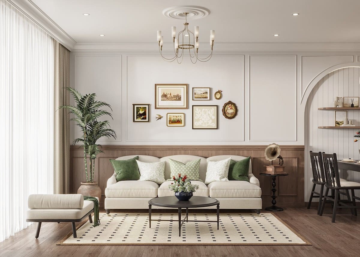 Thiết kế nội thất căn hộ 36m2 phong cách Mid-Century