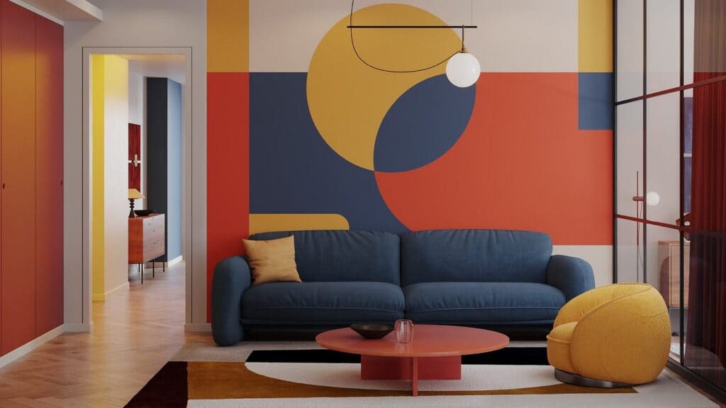 Thiết kế nội thất căn hộ 46m2 phong cách Bauhaus