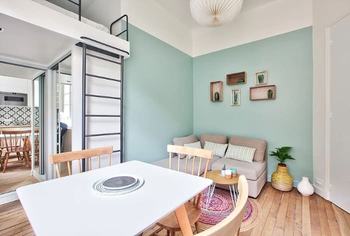 Thiết kế nội thất căn hộ mini 20m2 phong cách Tối Giản