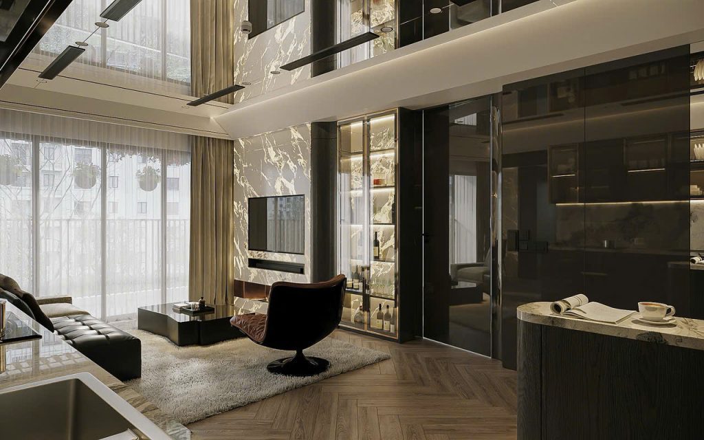 Thiết kế nội thất chung cư 105m2 theo phong cách Hiện Đại