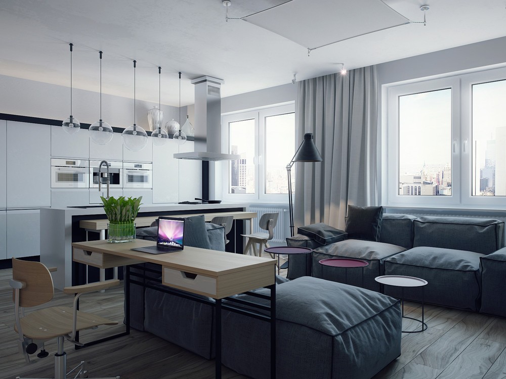 Thiết kế nội thất chung cư 110m2 cho cặp vợ chồng