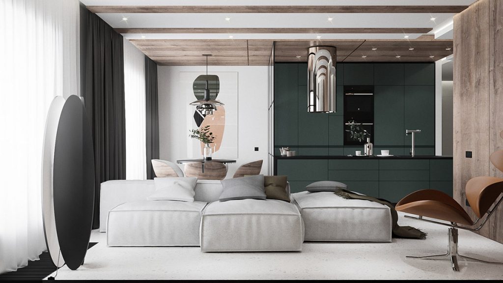 Thiết kế nội thất chung cư 110m2 theo phong cách Tối Giản