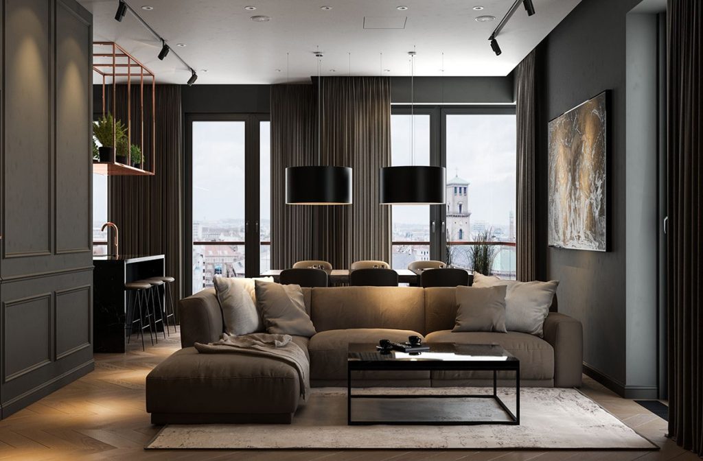 Thiết kế nội thất chung cư 130m2 cho người độc thân