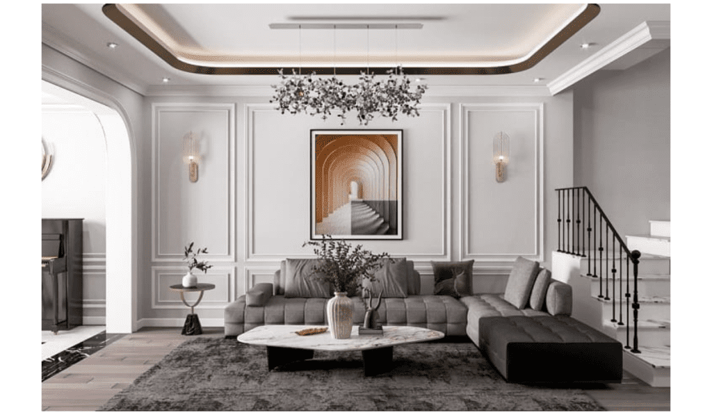 Thiết kế nội thất chung cư 130m2 theo phong cách Tân Cổ Điển