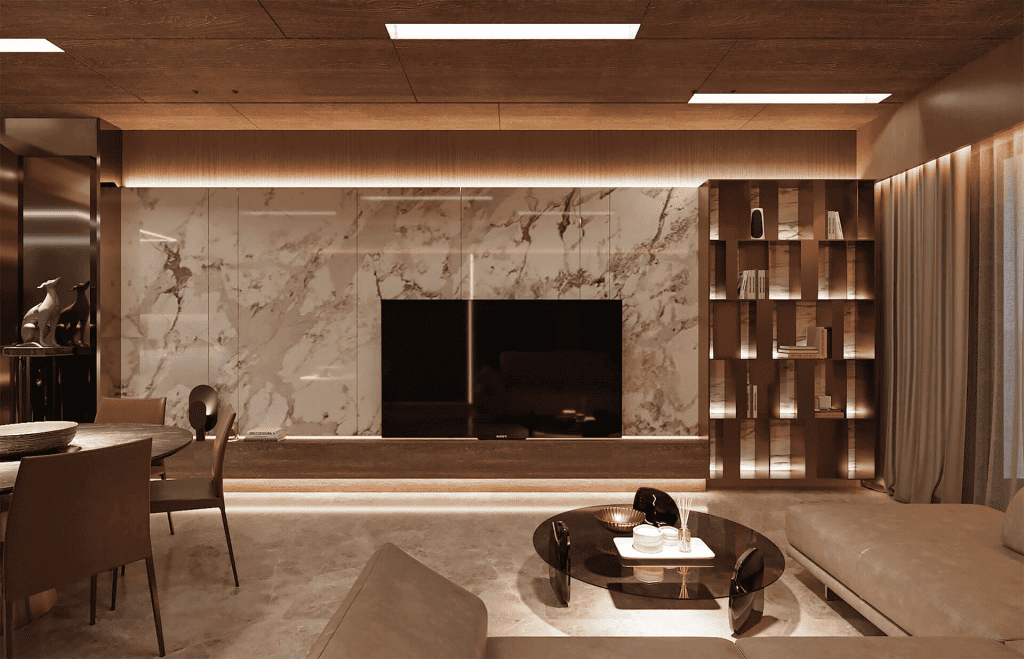 Thiết kế nội thất chung cư 62m2 theo phong cách luxury