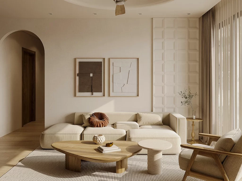 Thiết kế nội thất chung cư 72m2 phong cách Japandi