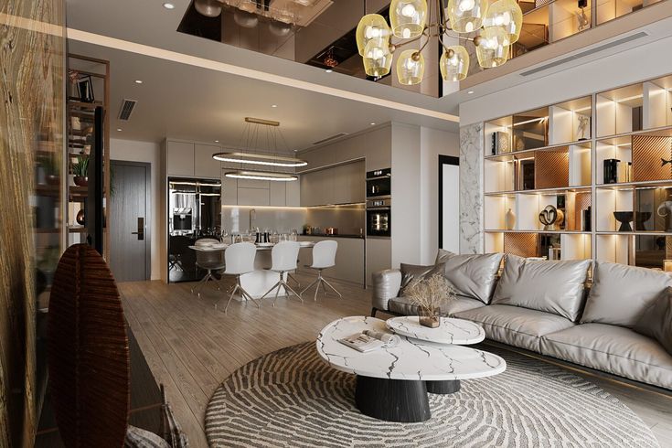 Thiết kế nội thất chung cư 72m2 phong cách Luxury
