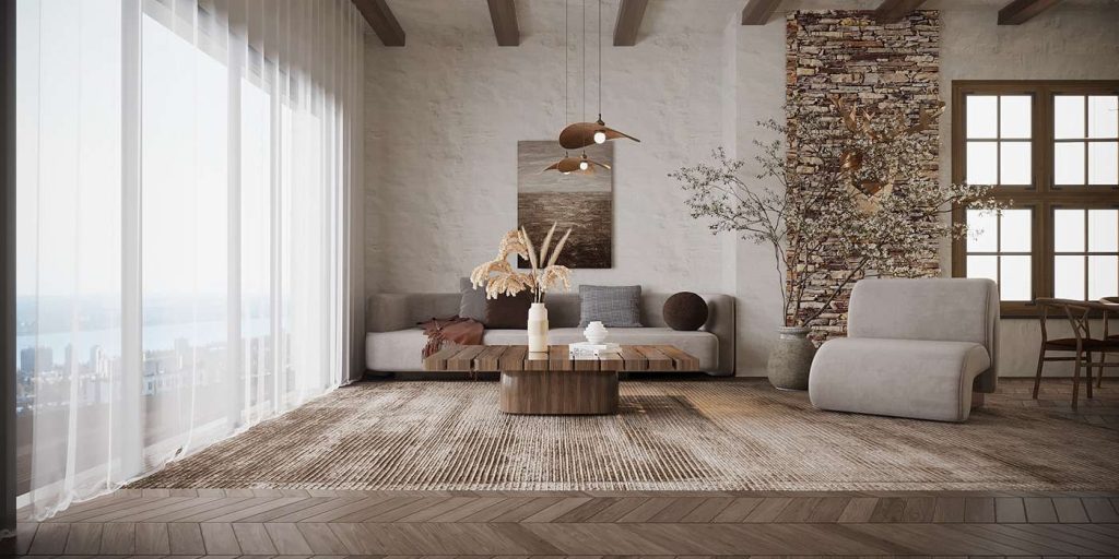 Thiết kế nội thất chung cư 72m2 phong cách Rustic