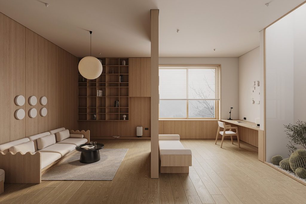 Thiết kế nội thất chung cư 76m2 phong cách Japandi