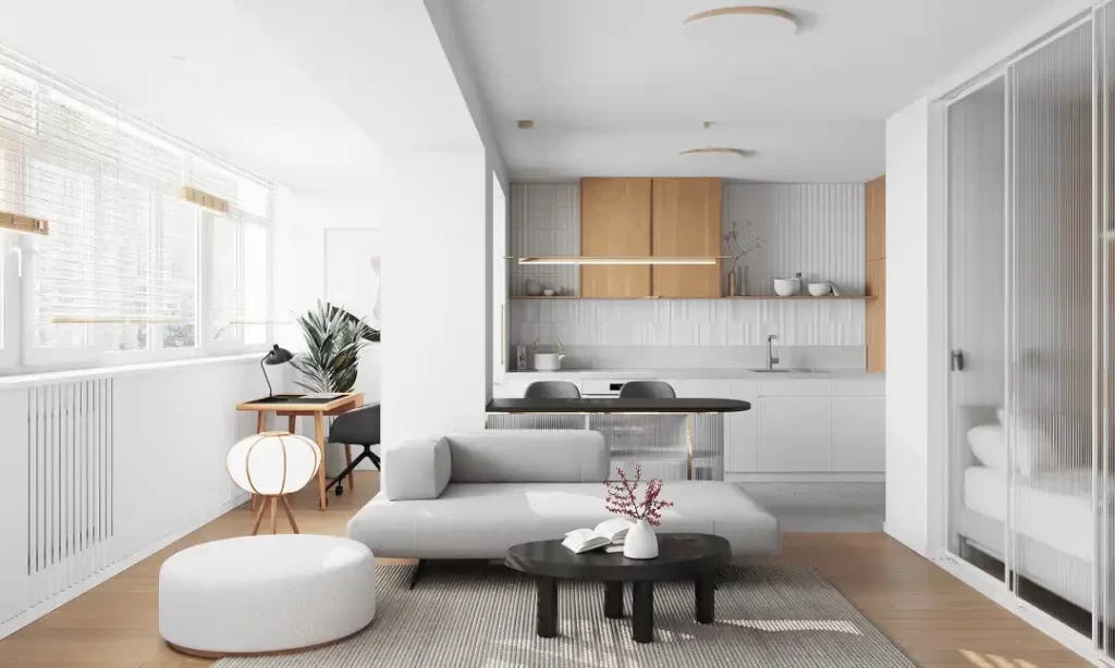 Thiết kế nội thất chung cư 77m2 cho người độc thân