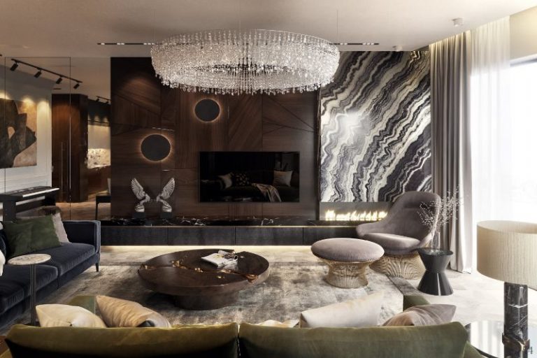 Thiết kế nội thất chung cư 77m2 phong cách Luxury