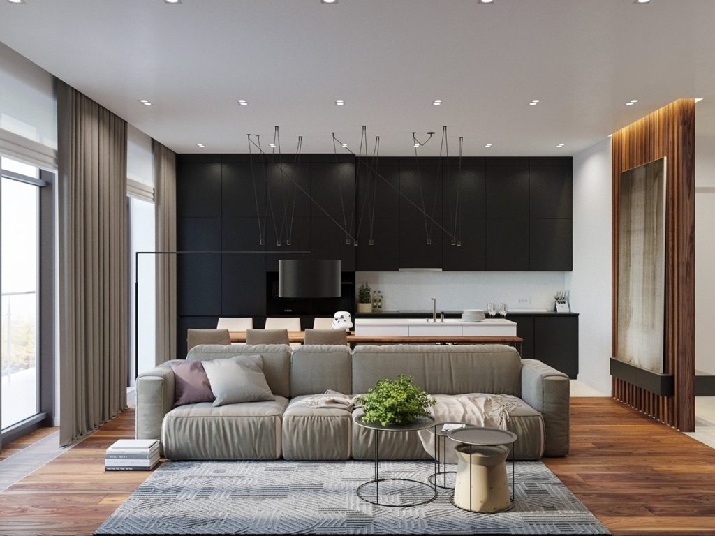Thiết kế nội thất chung cư 77m2 phong cách Rustic