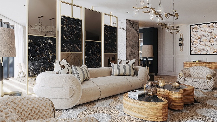 Thiết kế nội thất chung cư 86m2 phong cách Cổ Điển