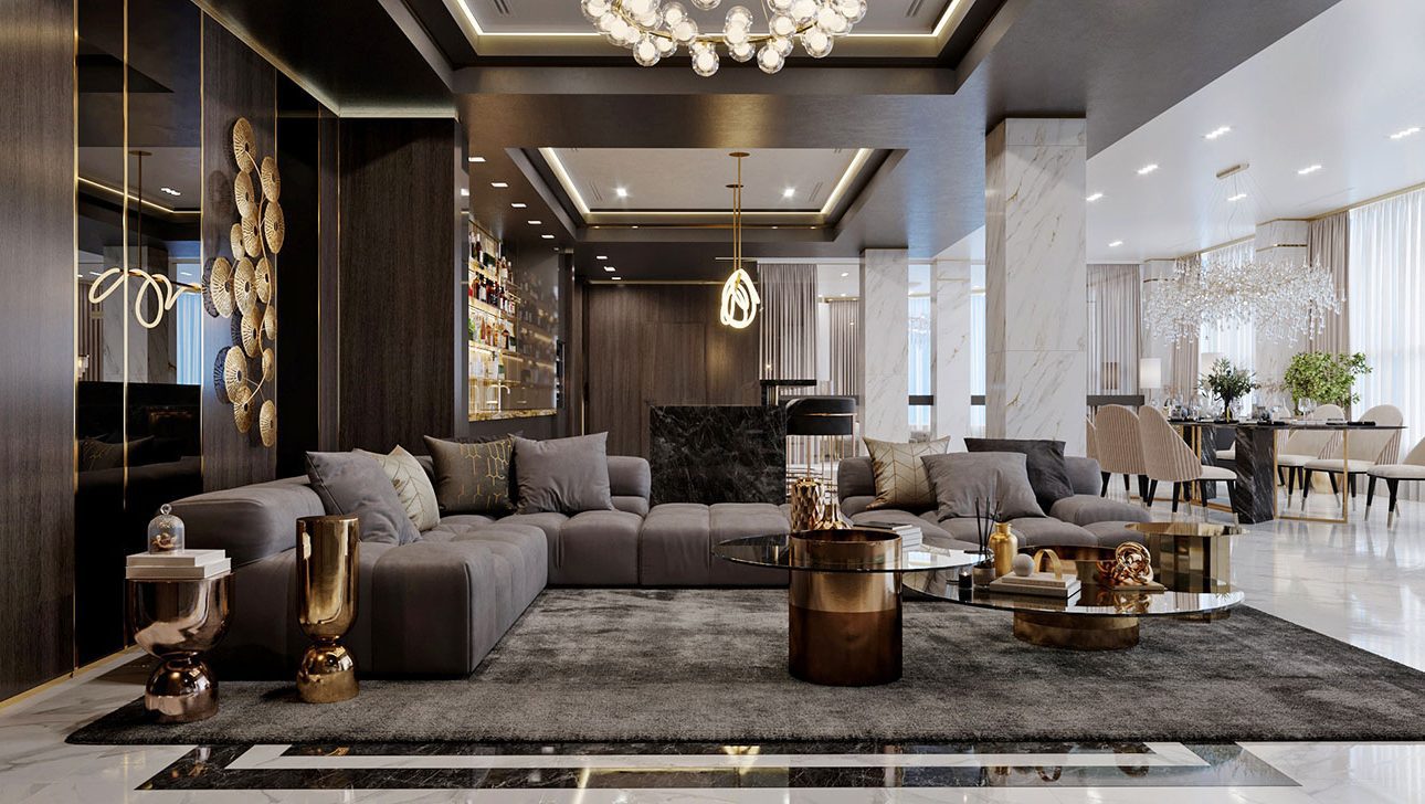Thiết kế nội thất chung cư 86m2 phong cách Luxury