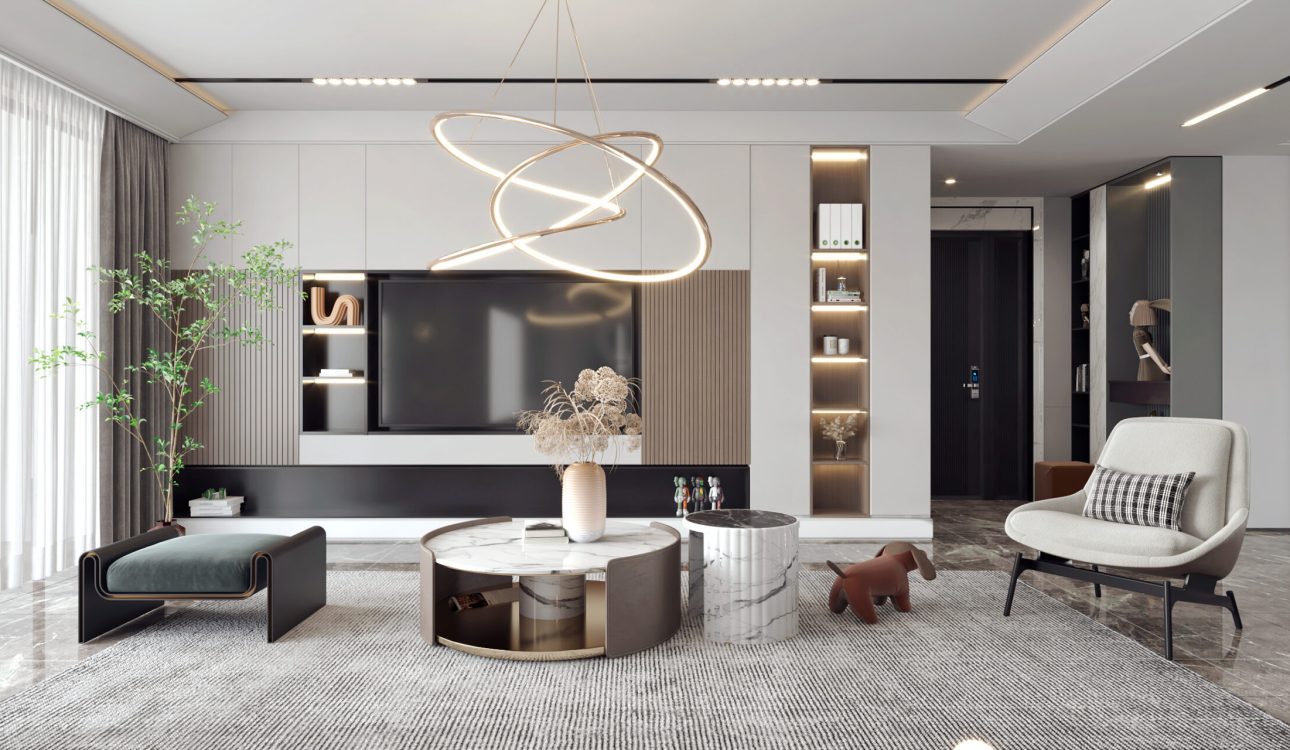 Thiết kế nội thất chung cư 96m2 theo phong cách Hiện Đại