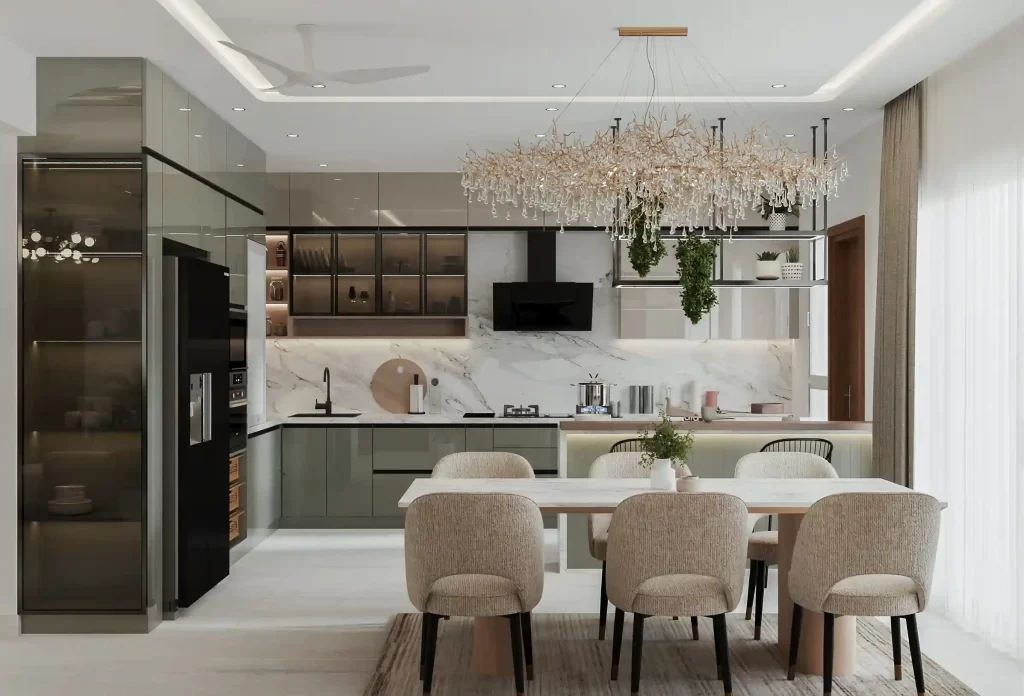 Thiết kế nội thất phòng bếp chung cư 110m2