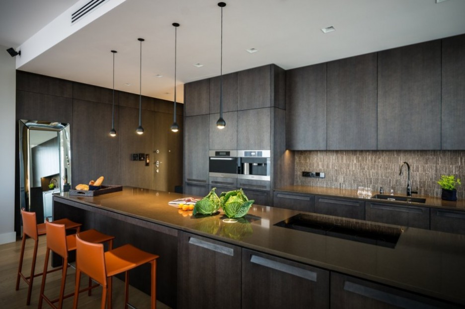 Thiết kế nội thất phòng bếp chung cư 150m2