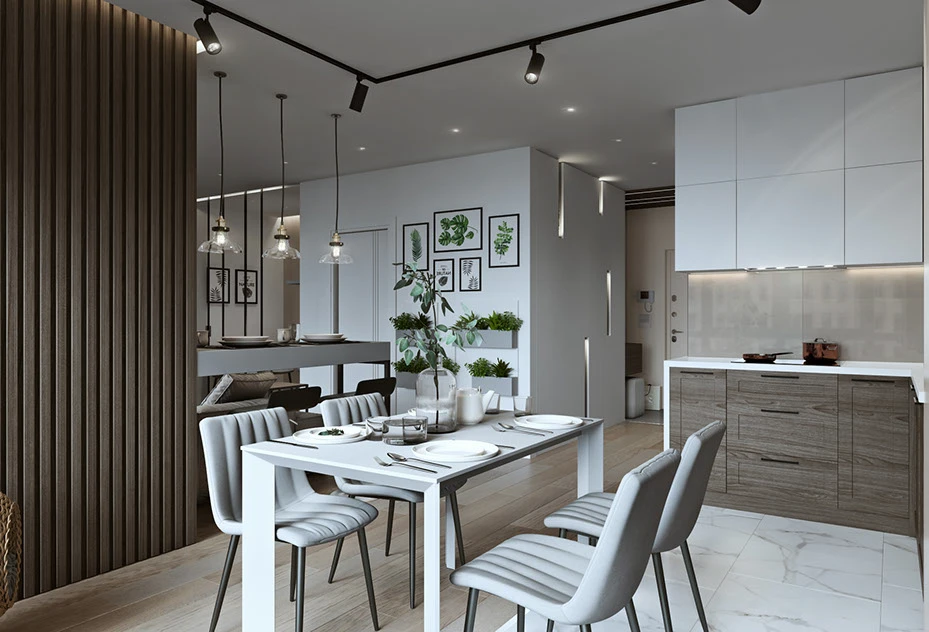 Thiết kế nội thất phòng bếp chung cư 86m2