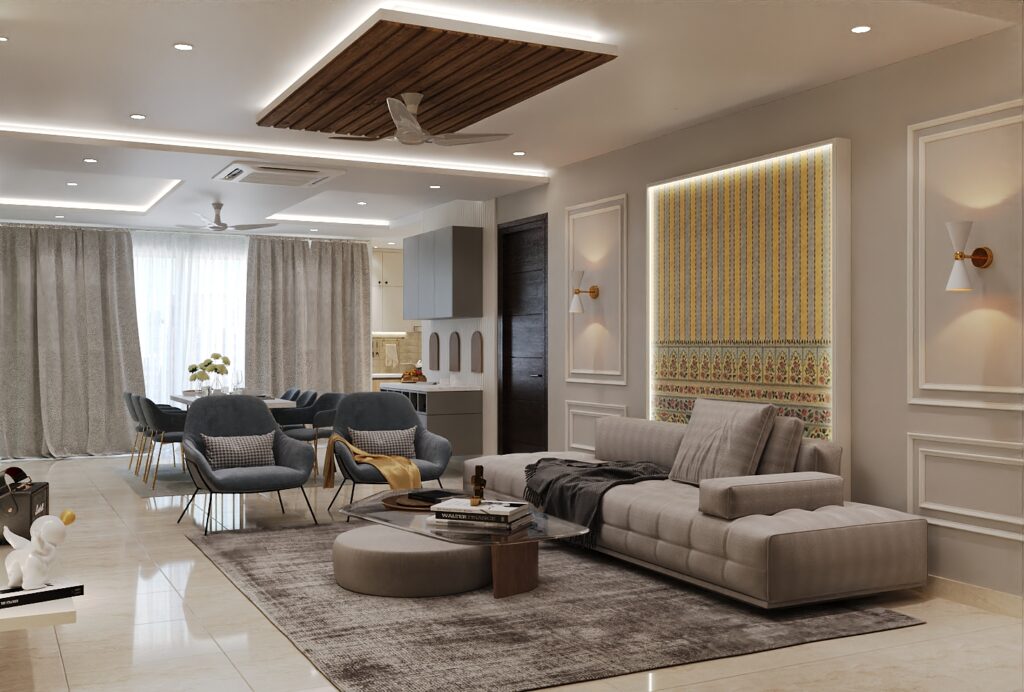 Thiết kế nội thất phòng khách chung cư 150m2