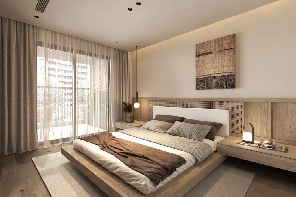 Thiết kế nội thất phòng ngủ chung cư 77m2