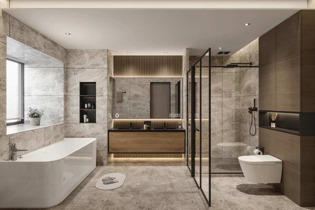 Thiết kế nội thất phòng tắm căn hộ 120m2