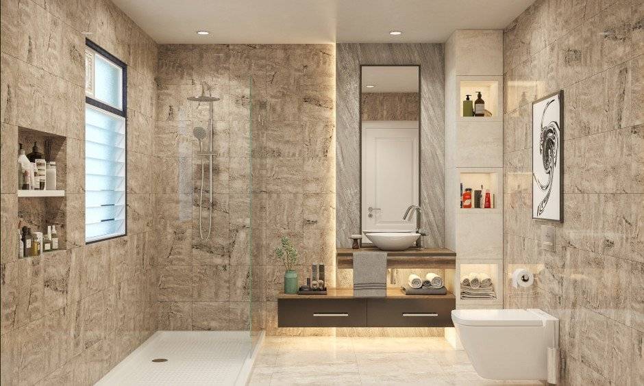 Thiết kế nội thất phòng tắm chung cư 105m2