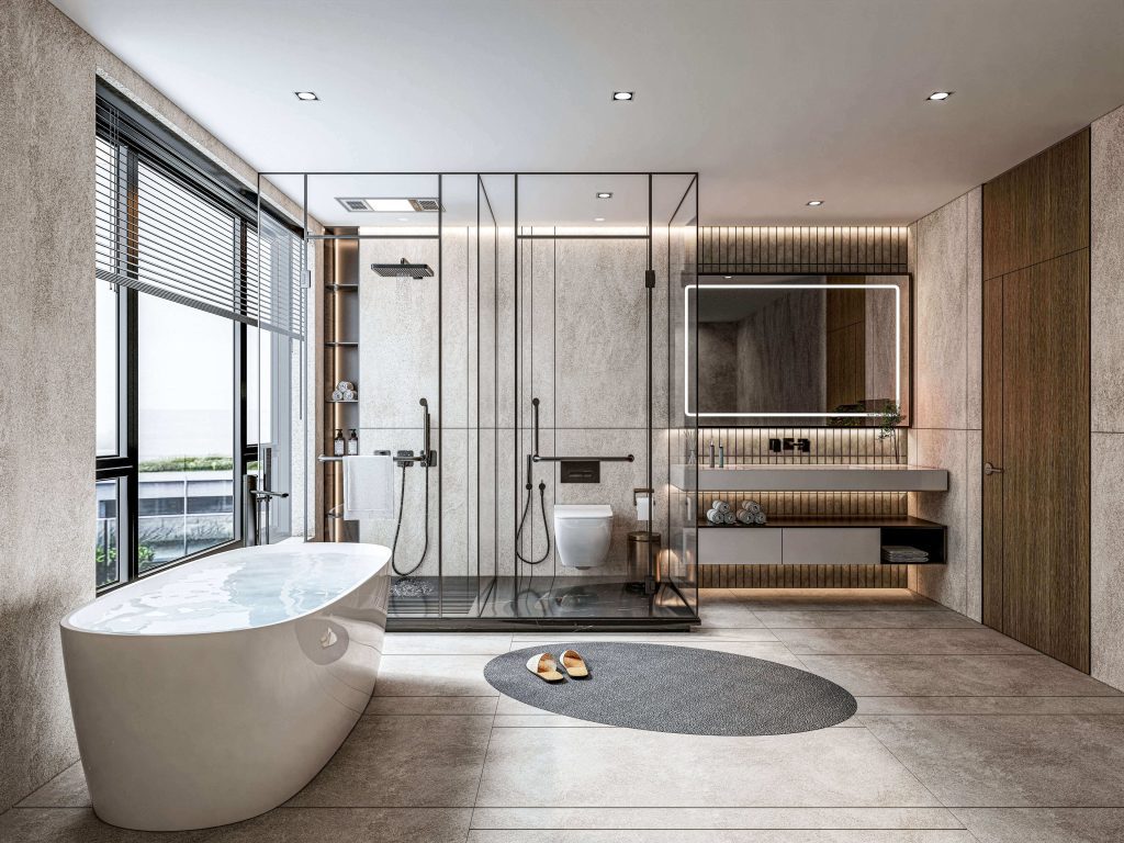 Thiết kế nội thất phòng tắm chung cư 85m2